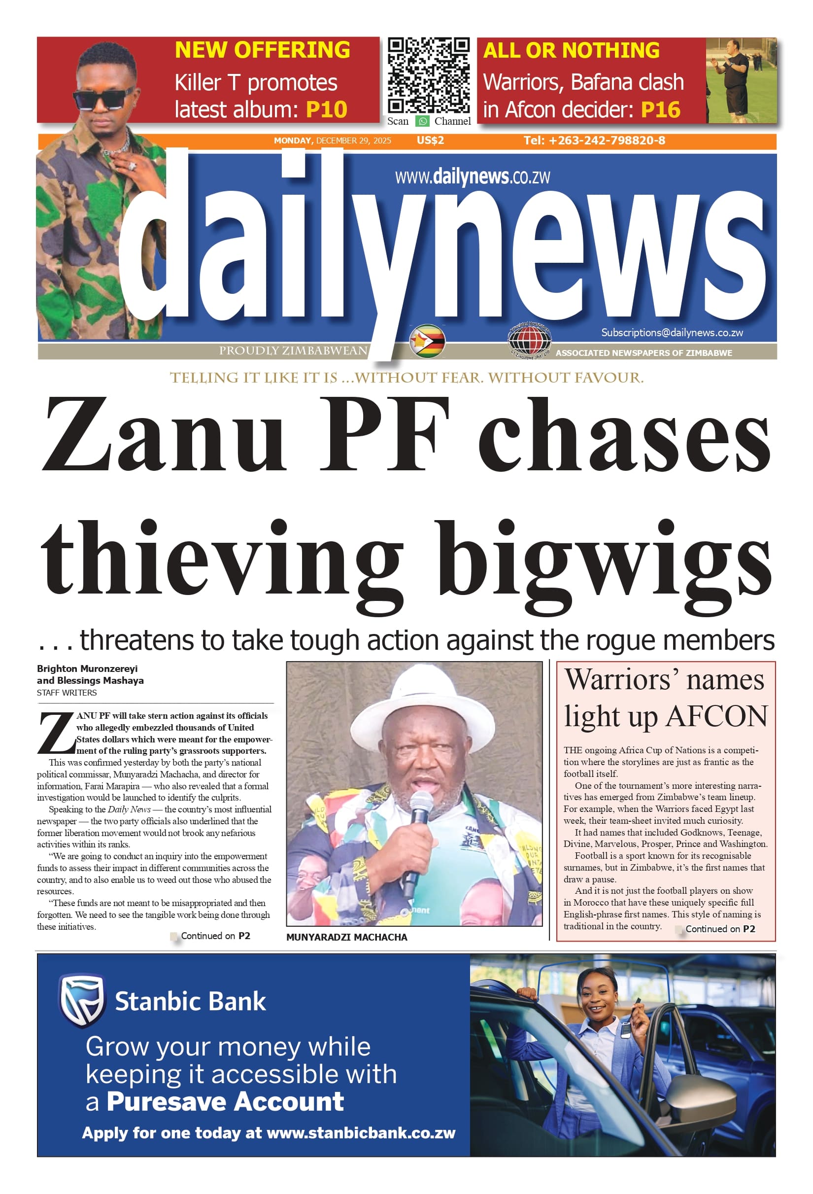 Monday 29 December 2025